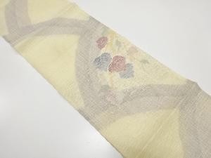 アンティーク 紗 すくい織 格子に蔦の葉模様織り出し袋帯(材料)